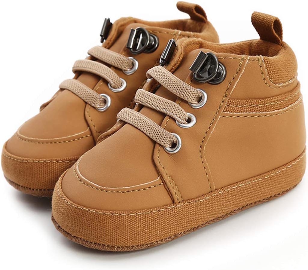 Babelvit Baby Boy Girl Soft Sole Canvas Sneakers Sparkle High Top Lace Up Infant Unisex Ankle Shoes Boots Toddler Newborn Prewalker First Baby Walking Crib Shoes