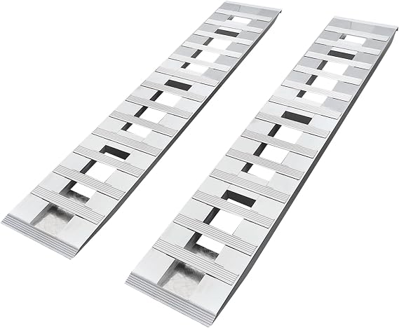 80" x 15" Aluminum Trailer Ramps, 2Pcs 6000lbs Loading Ramps Aluminum Pickup Truck Loading Ramp, Heavy Duty Motorcycle Ramp for Trucks, ATVs, Lawnmowers, Dirt Bikes