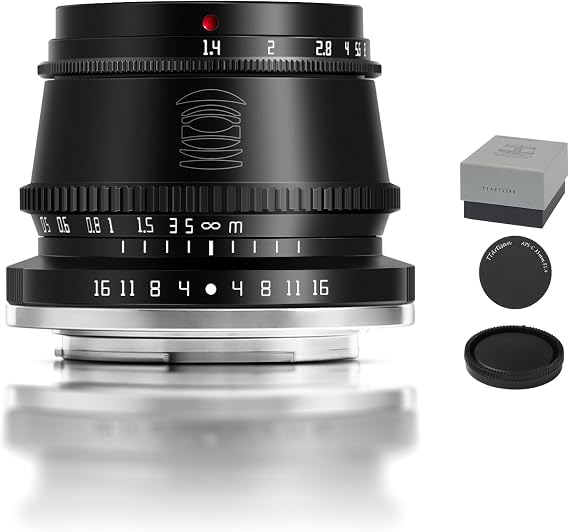 TTARTISAN 35mm F1.4 APS-C Manual Focus Lens for Sony E Mount Camera A9 A7R IV A7R III A7R II A7SII A7III A7II A7C A5000 A5100 A6000 A6100 A6300 A6400 A6500 A6600 NEX-3 NEX-5 MEX-6 NEX-7 Black