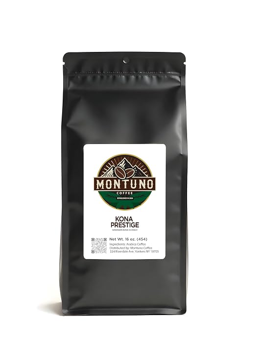 Kona Prestige Hawaiian Coffee, Premium Peaberry Beans, Medium Roast, Volcanic Grown (Coarse), 1 Lb