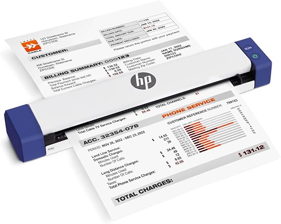 HP Small USB Document & Photo Scanner for Portable 1-Sided Sheetfed Digital Scanning, Model HPPS100, for Home, Office & Business, PC and Mac Compatible, HP WorkScan Software Included | Bag-Ready for Home, Office & Travel, 15 ppm for Small-Medium Batches, USB 2.0 Powered, Windows & Mac, Auto-Scan & Cleanup