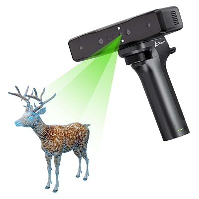 Creality CR-Scan Otter Lite 3D ScannerLite Bridge:Handheld Wireless Scanner for Car,Body,3D Printing | 0.05mm Accuracy,30FPS,24-Bit Color| No Spray for BlackMetal|4-Lens,20mm-2m,Wi-Fi 6,Markerless