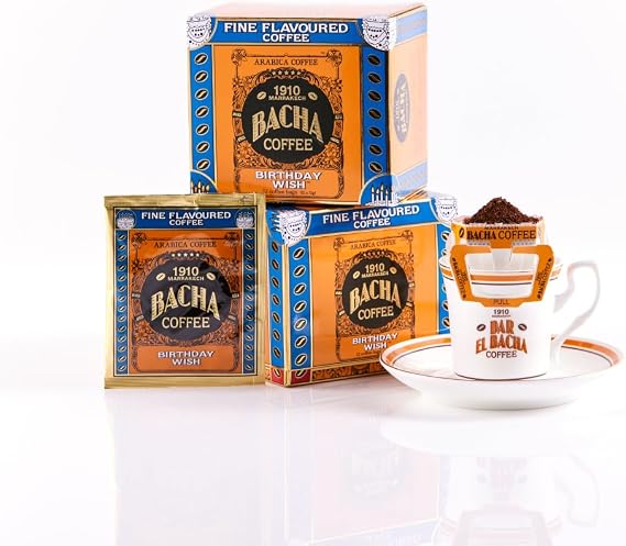 Bacha Coffee | Birthday Wish Fine Flavor Coffee 100% Arabica Beans, Medium Dark Roast, Individually Wrapped Drip Bags 12-Pack