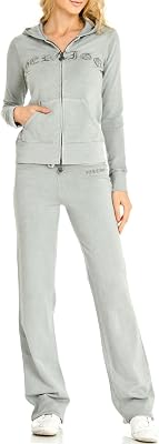 Vertigo Paris Womens French Terry Embroidered Logo Lounge Jog Set