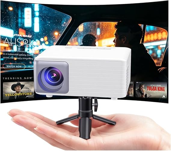 Mini Projector for iPhone 1080P Support Portable Movie Projector
