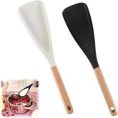 2 PCS Multifunction Spatula Spoon, 2025 New Silicone Cooking Utensils for Kitchen, for Mixing, Scoop, and Scrape, Great for Stir Frying
