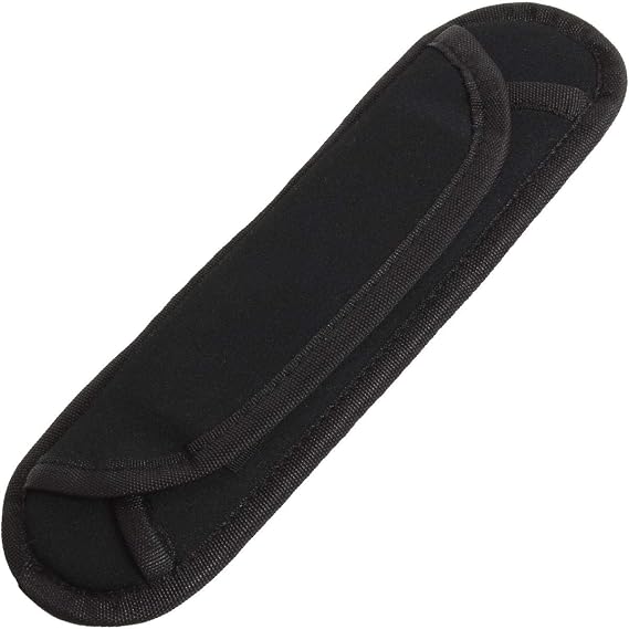 CampTeck U6908 - Shoulder Strap Pad Bag Strap Pad - Neoprene Shell and Natural Rubber Padding - for Bag, Camera, Guitar Straps and More - Black - 1 Piece