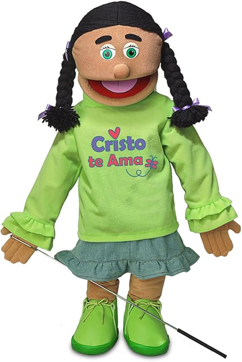 25" Cristo Te AMA, Hispanic Girl, Full Body, Christian Ministry Puppet