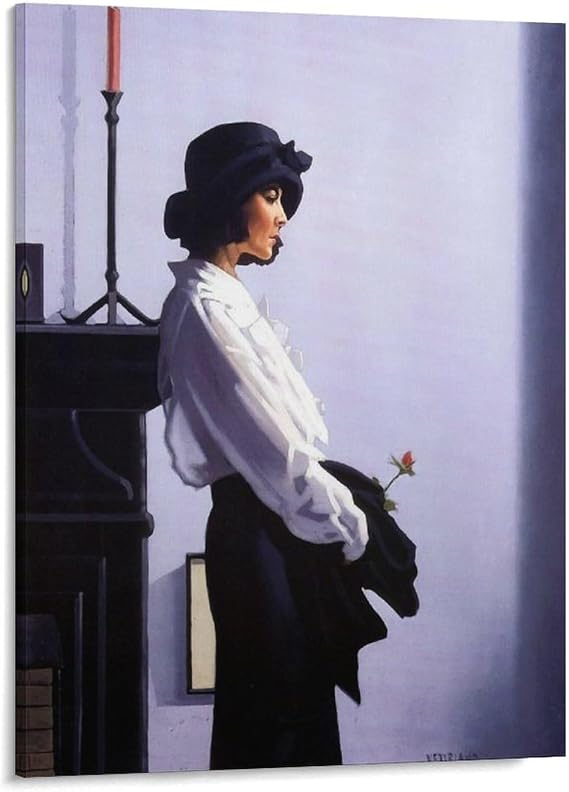 Jack_Vettriano Art Prints Rosa Valentina Paintings Poster Print Photo Art Painting Canvas Poster Home Decorative Bedroom Modern Decor Picture Frame 11x14inch(28x35cm)