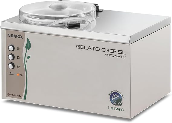 Nemox Gelato Chef 5L Automatic Ice Cream and Gelato Maker, Professional Grade, Home and Commercial Use