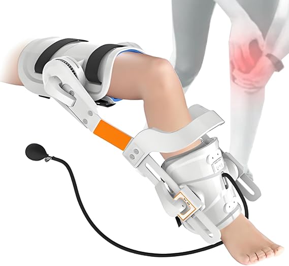 Knee Rehabilitation Trainer, CPM Machine for Knee Stiffness Relief & Post-Surgery Recovery,10°~140° Adjustable Leg Stretcher Exerciser, Dual-Angle Dial