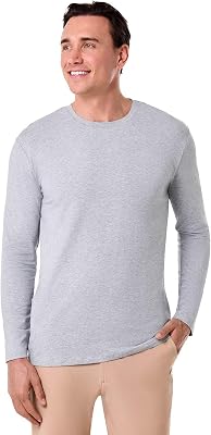 Coolibar UPF 50 Mens Long Sleeve T-shirt - Sun Protective,Medium,Grey Heather