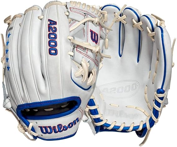 WILSON 1 Set of 3 A2000 Limited Edition Red, Blue, White Stars & Stripes 1786 11.5" Infield Baseball Glove
