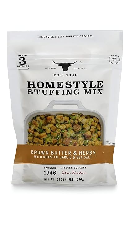 Natural Homestyle Stuffing Mix, 24 oz, Brown Butter, Herbs, Roasted Garlic, Sea Salt