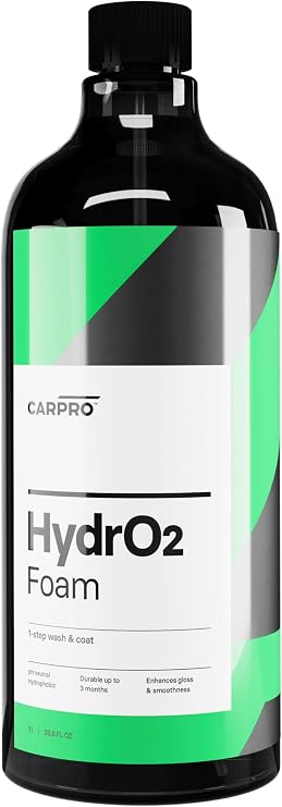 CARPRO HydrO2 Foam Car Wash & High Gloss Sealant in One: 1-Step Car Wash and Coat, Ultra-Hydrophobic Coating - Liter (34oz)