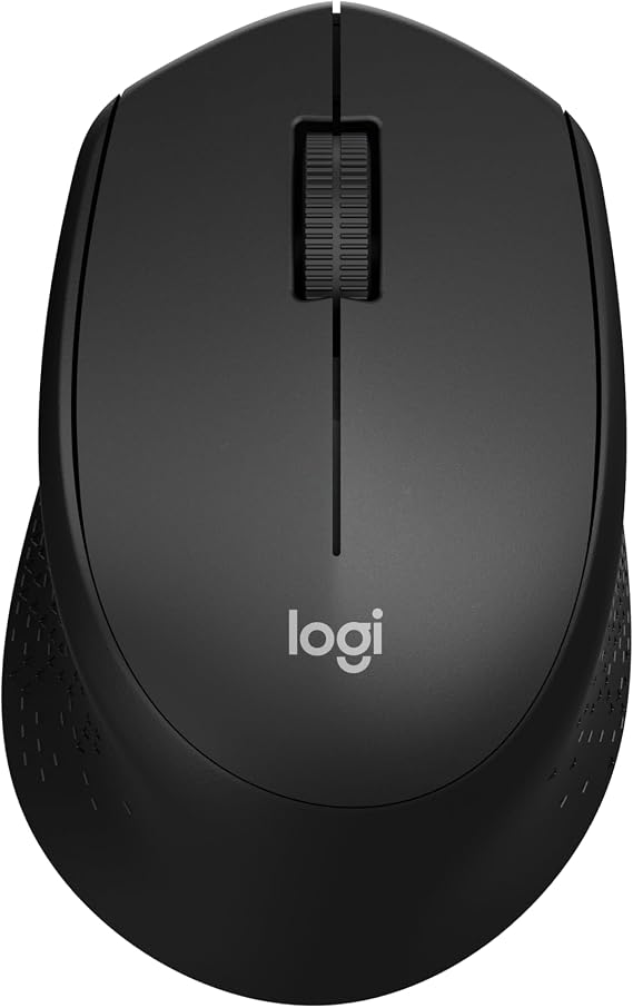 Logitech M330 Silent Plus Full Size 2.4 GHz Wireless Mouse - Black | Silent, lightweight, 2.4 GHz USB-A Nano Receiver, 1000 dpi optical tracking, 2-year battery life, PC, Mac, laptop compatible
