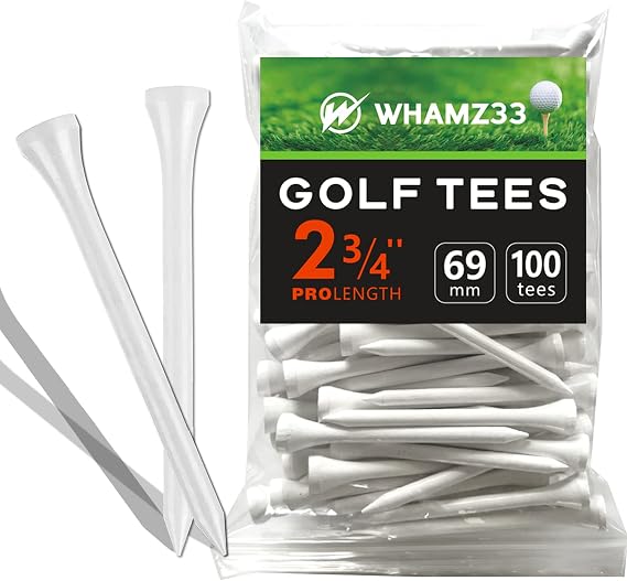 Professional Wooden Golf Tees 2 3/4 inch Tee Pack of 100 Golf Tee
