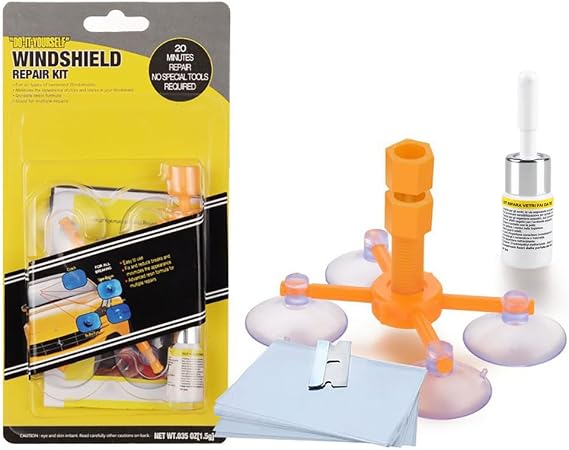 Auto Windscreen Chip Repair Kit, Car Windscreen Crack Repair Kit Can Fix Windshield Glass Chips, Cracks, Bulls Eye, Star-Shaped