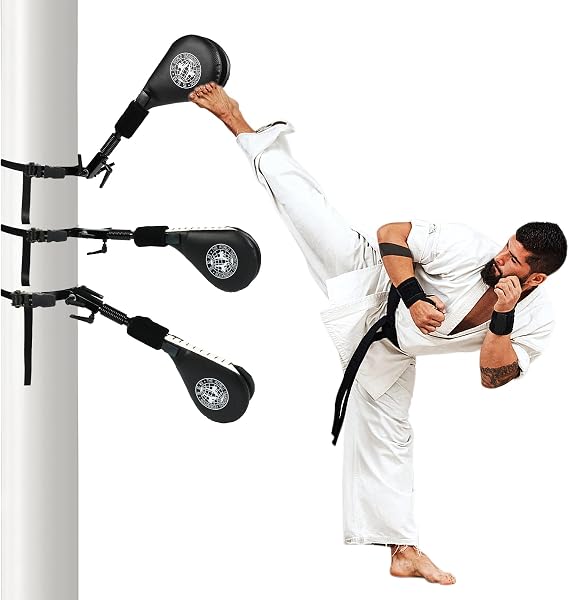 Taekwondo Kick Pads, Kicking Boxing Hands-Free Kicking Pads for Martial Arts with Mounting Bracket