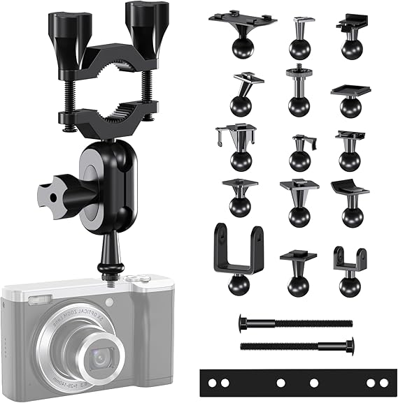 Dash Cam Mount, Rearview Mirror Bracket Installation Kit, for Rove APEMAN CHORTAU VANTRUE Crosstour Old Shark GoPro Roav YI Z-Edge KDLINKS Falcon Zero Peztio and Most Dashcam DVR GPS,16 Connectors