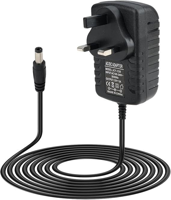 12V 3A Power Adapter, AC 100-240V to DC 12V Power Supply UK Plug