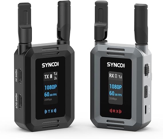 SYNCO Wireless HD Video Transmission and Receiver System Extender(1TX+1RX)