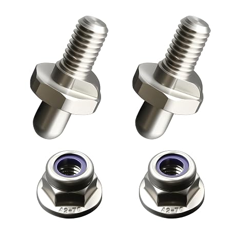 Upgraded Stainless Steel 70332 BBQ Grill Door Hinge Pin Kit for Weber-2Pack | Compatible with Weber Genesis, Spirit and Summit Series BBQ Grills, with Durable Adjustable Bolt and Lock Nut