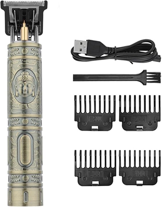 Razors Electric Hair Cutting Machine Vintage T9 Clipper Hair Rechargeable Man Shaver Trimmer for Men's Barber Professional(Plastic buddha3)