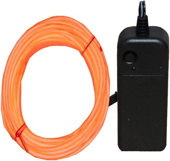 9ft Neon Light El Wire w/Battery Pack - Orange