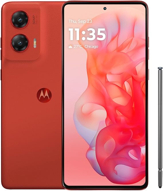 Motorola Moto G Stylus 5G | 2024 | Unlocked | Made for US 8/256GB | 50MP Camera | Scarlet Wave
