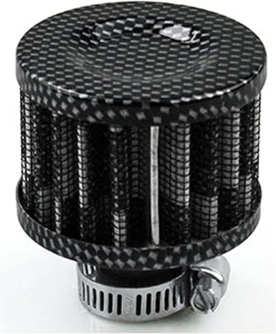 Air Filter Part Universal 12mm Air Filter Motorcycle For Suzuki Address V125g(Black- Silver)