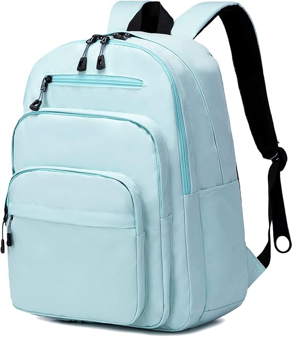 Lanola Basic Multi-Pocket Multipurpose Backpack Classical Water Resistant Student Bookbag For School Business Travel or Casual Daypack Backpacks For Men Women - Blue