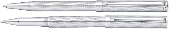 Sheaffer Limited Collections Intensity 9241 Diamond cut Engraved Barrel Duo of Rollerball Pen and ballpoint Pen