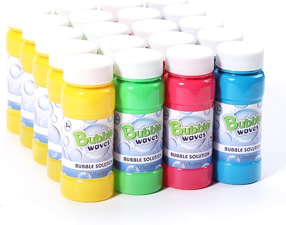 novelinks Mini Bubble Bottle Bulk, Bubble Wand Set for Kids (20 Pack 2oz)