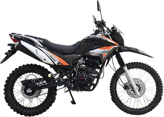 X-PRO Hawk 250 Dirt Bike Motorcycle Enduro Motorcycle, Big 21"/18" Wheels!(Black)