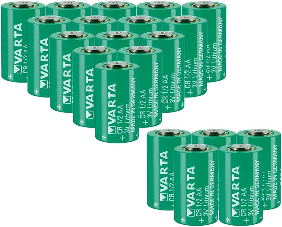 20 Pack» 3V 950mAh CR12AA Non-Rechargeable Lithium Battery for VARTA CR12AA Series Battery, green
