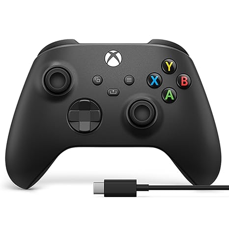 Xbox Core Wireless Gaming Controller + USB-C Cable Carbon Black Series X|S, One, Windows PC, Android, and iOS