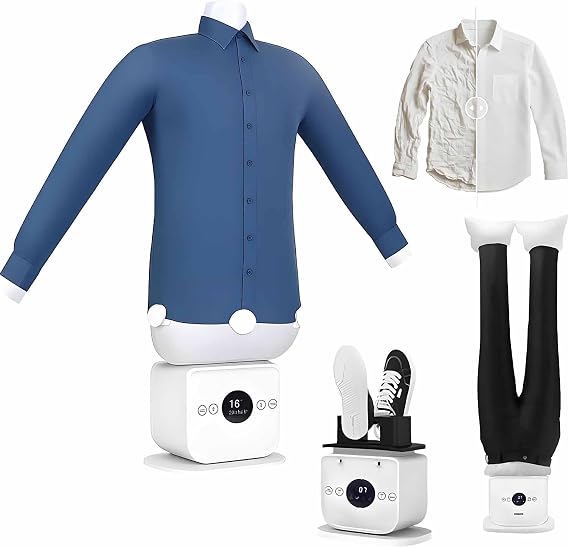 Hot Air Dryer & Iron for Clothes,Inflatable Shirt Ironing Machine,Automatic Ironing Machine,360 Without Blind Spots Drying,for Shirts & Pants-Gentle on All Fabrics