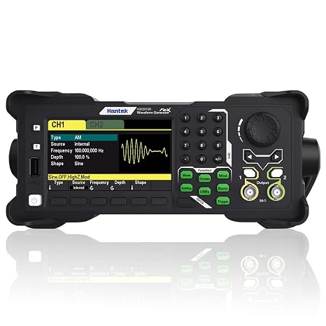 Hantek 5 in 1 Function Generator Arbitrary Waveform 15MHz 2 Channel 300MSa/s 16 bits DDS Frequency Meter/Pulse Generator/Harmonic Generator (15MHz)
