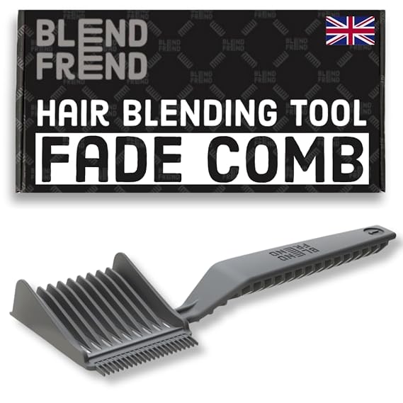 Blend Frend Original Hair Clipper Comb Left Handed Grade 1 (3mm) | Perfect Blending Comb for Home Users & Novice Barbers | Fits All Clipper Brands | UK-Made