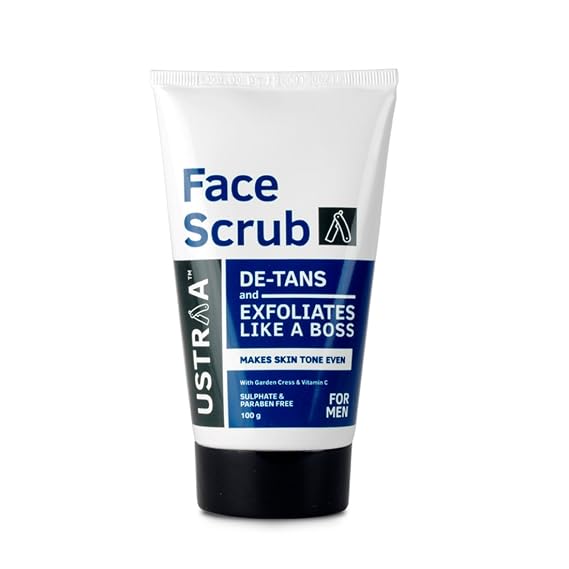 Ustraa Face Scrub De-Tan, 100g
