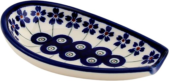 Polish Pottery 5 in. Long Spoon Rest by Zaklady Boleslawiec Poland