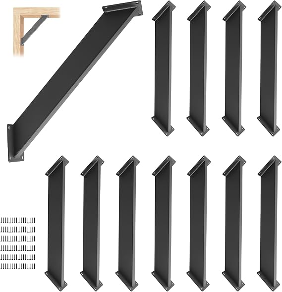 12 Pcs 45 Degree Angle Support Brackets for Pergola | Heavy Duty Connector For Wooden Structures Support For Gazebos|Tree Houses|Cabins And Patios