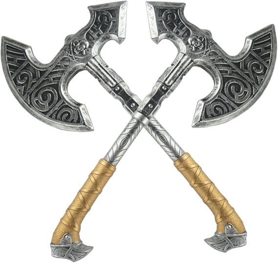 2Pcs Realistic Plastic Halloween Axe Prop, Handheld for Costume Cosplay Party