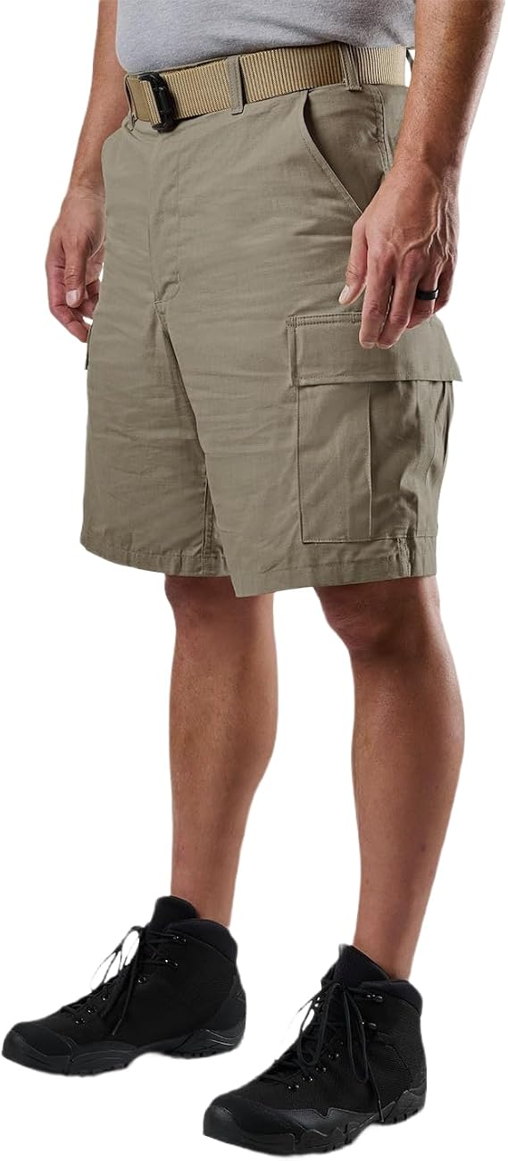 Tru-Spec Mens Utility Cargo Shorts 100% Cotton Rip-Stop BDU Style with Adjustable Waist