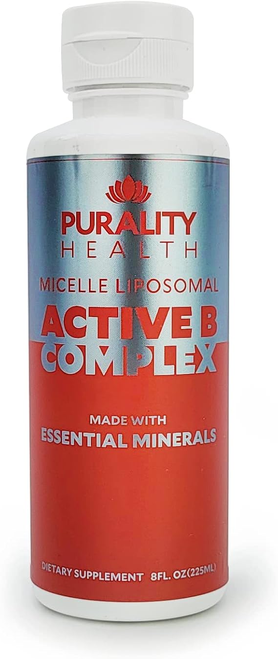 Purality Health Liposomal Vitamin B Complex Liquid for Daily Energy 8 Fl oz