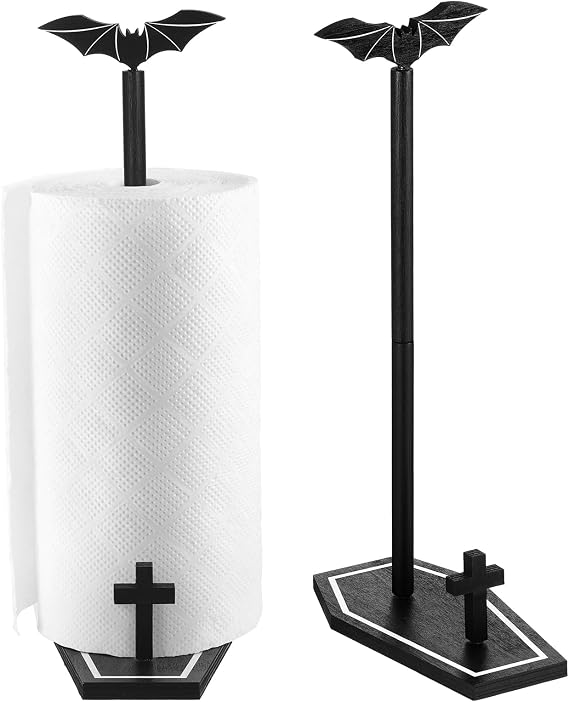 Namalu Halloween Kitchen Paper Towel Holder Bat Coffin Base Halloween Decor