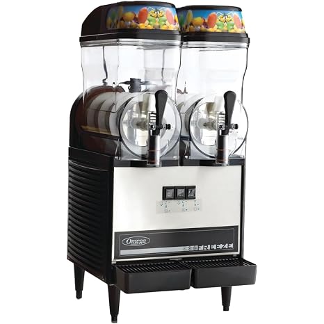 Omega OFS20 Commercial 1/3-Horsepower 710-Watt Granita Machine with 2 3-Gallon Bowls