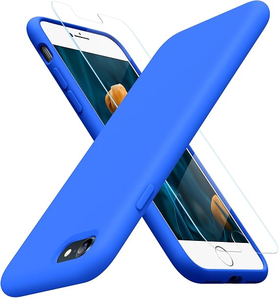 Miracase Silicone for iPhone SE 2022/SE 2020/7/8 Case,Mediterranean Blue