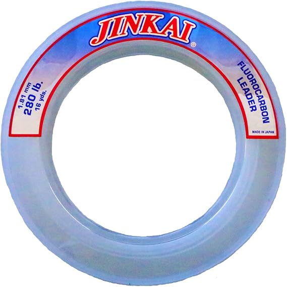 JINKAI Premium Fluorocarbon Fishing Line 16yd & 50yd Dispenser